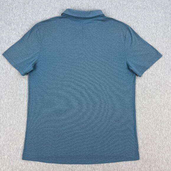 Lululemon Evolution Polo Shirt Mens M (Estimated) Blue Short Sleeve Stretch - Picture 2 of 8